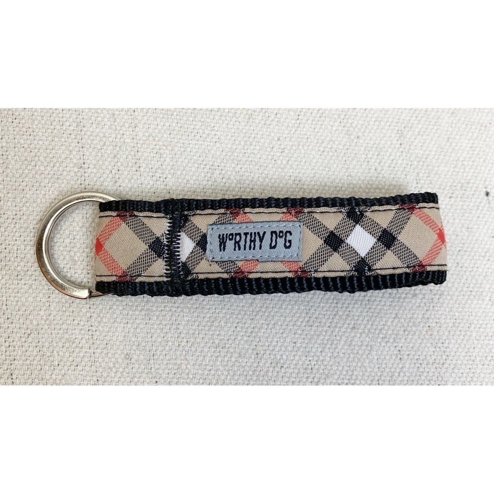 The Worthy Dog Designer inspired Plaid Keychain